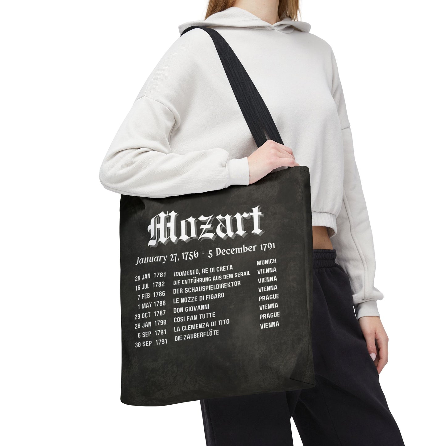 Mozart Opera Premiers Tote Bag