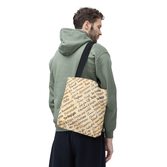 Opera Titles Tote Bag