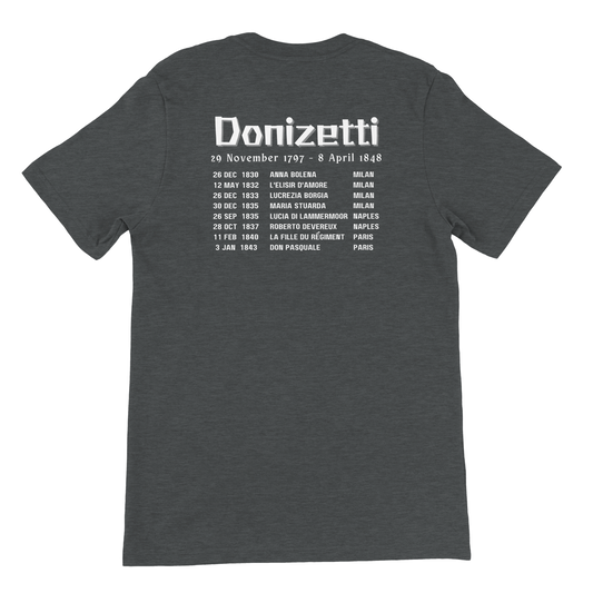 Donizetti opera premiers t-shirt - back detail