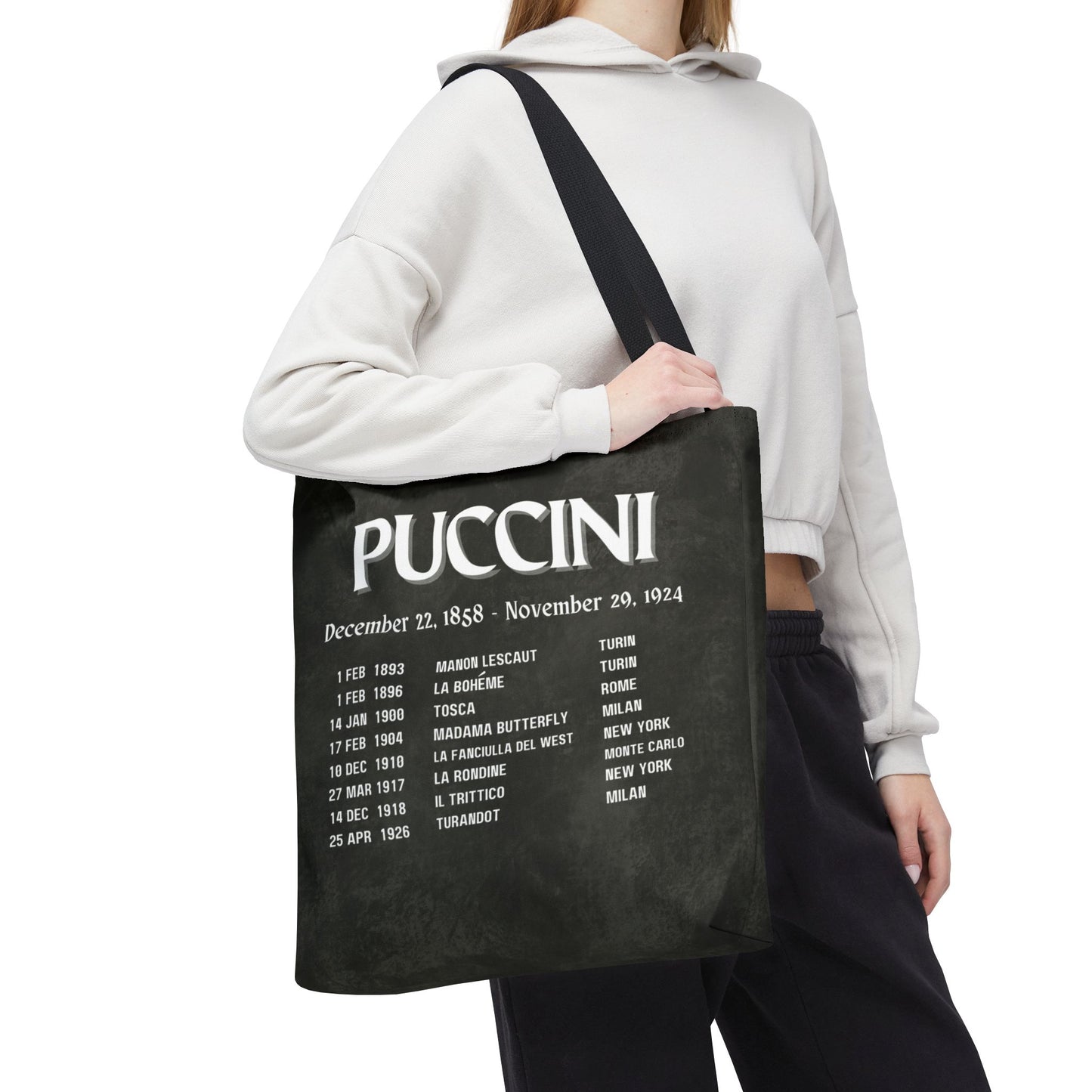 Puccini Opera Premiers Tote Bag