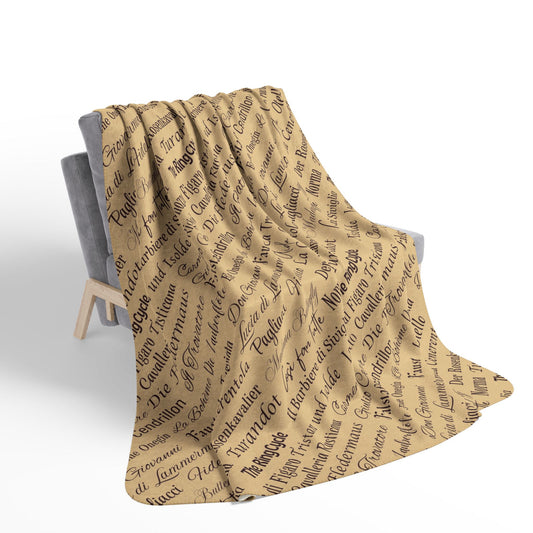 Opera Titles Fleece Sherpa Blanket