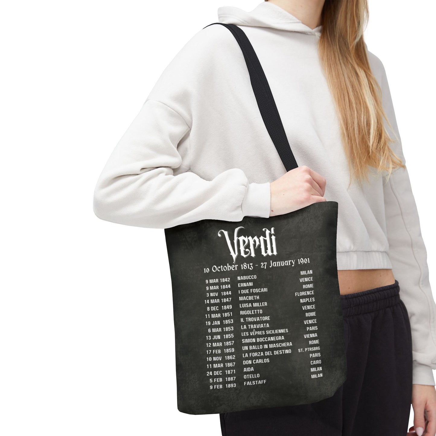 Verdi Opera Premiers Tote Bag