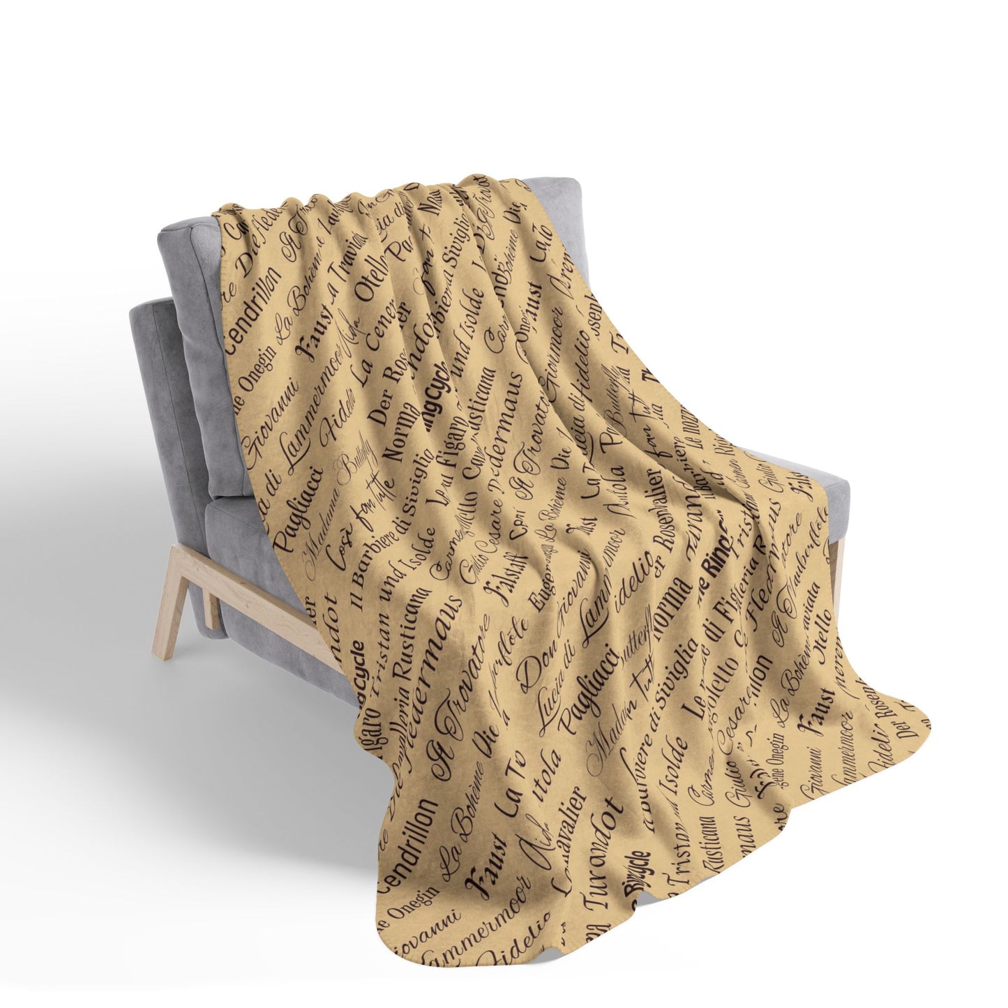 Opera Titles Fleece Sherpa Blanket