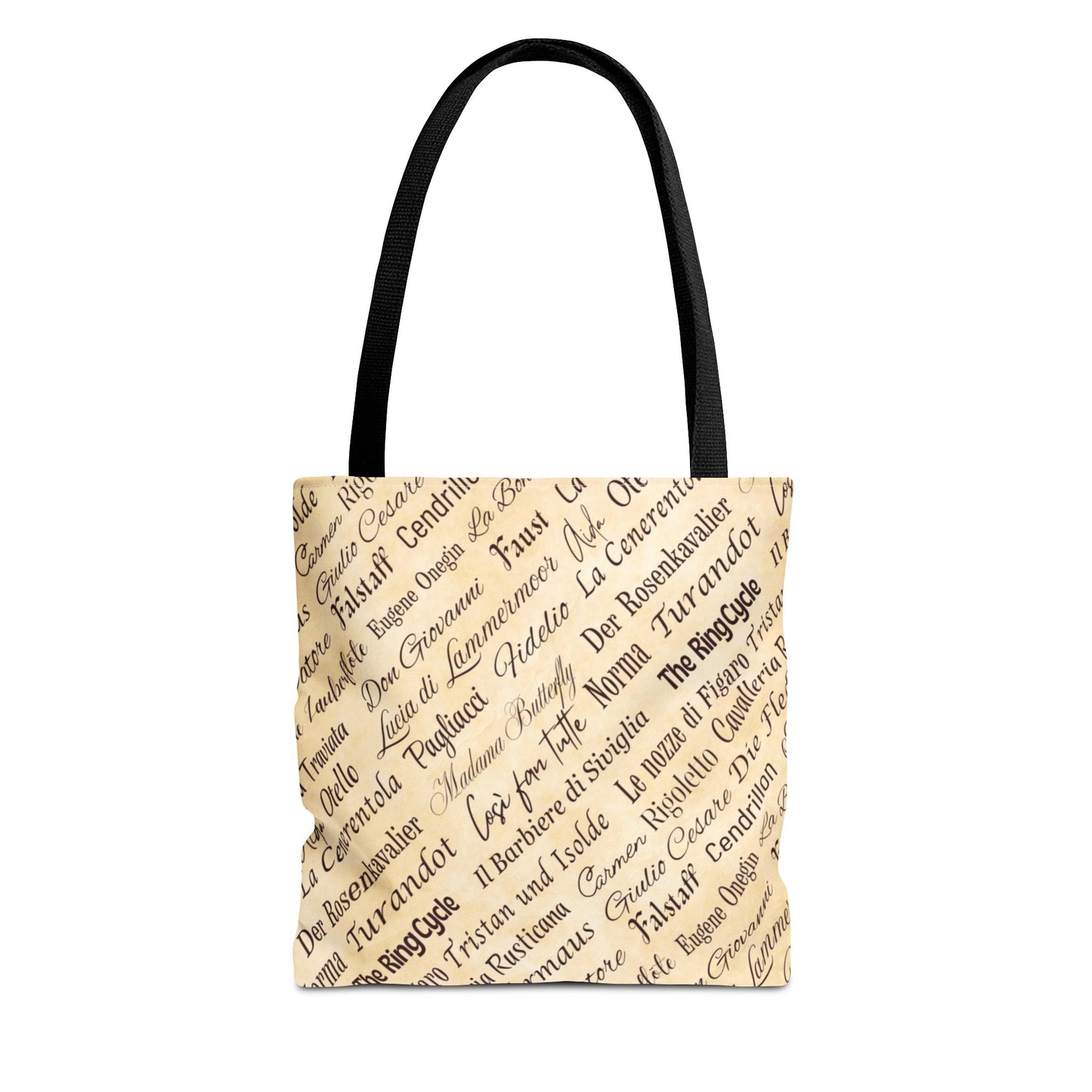 Opera Titles Tote Bag