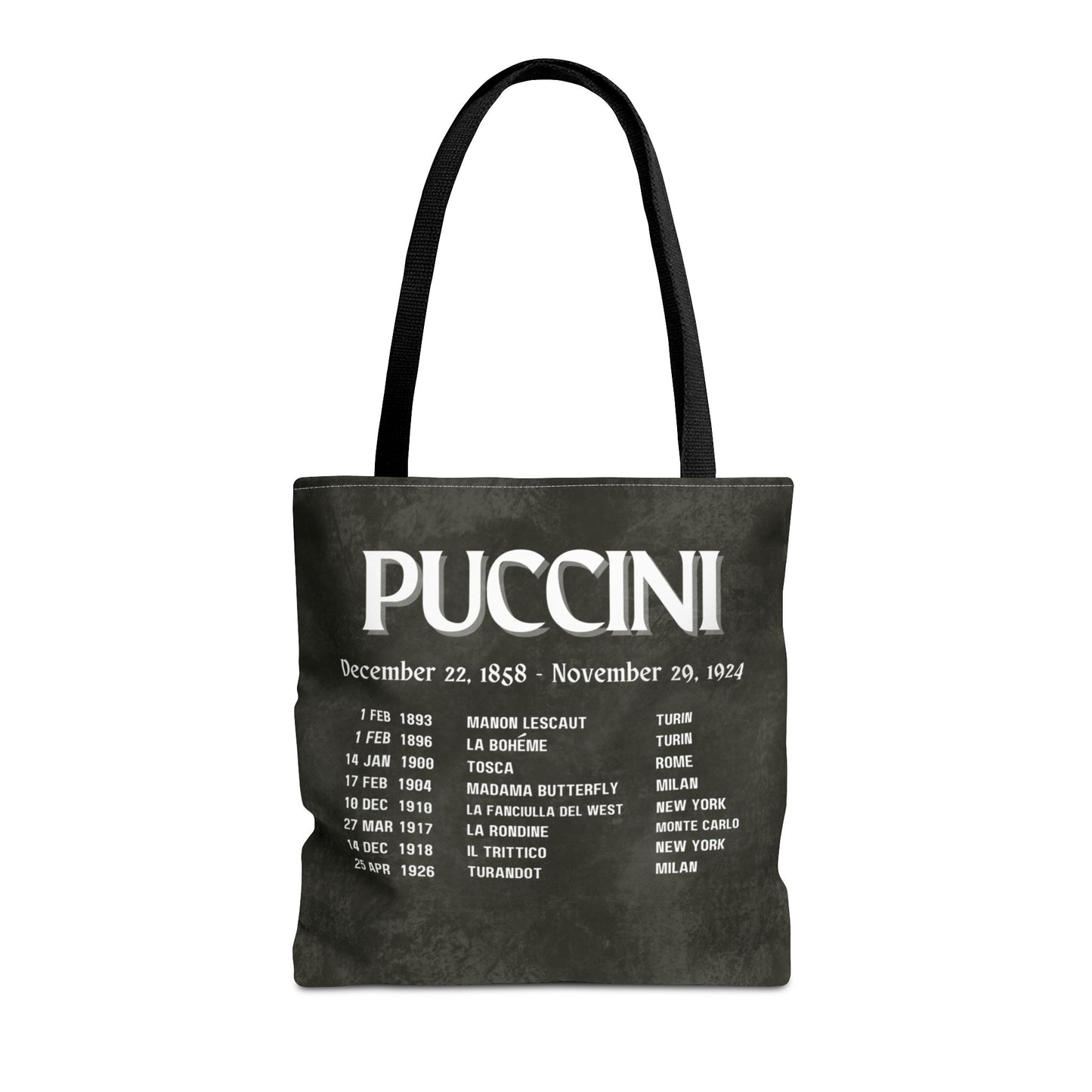 Puccini Opera Premiers Tote Bag