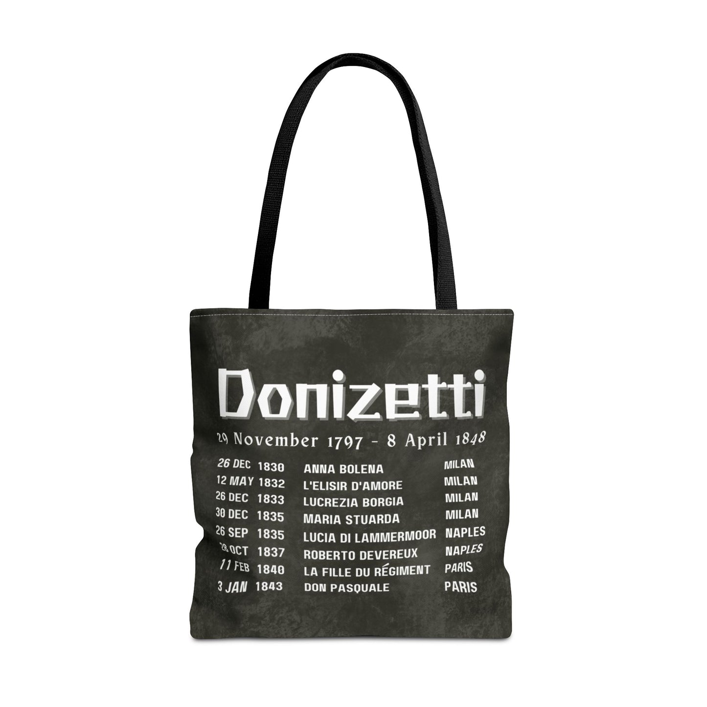 Donizetti Opera Premiers Tote Bag