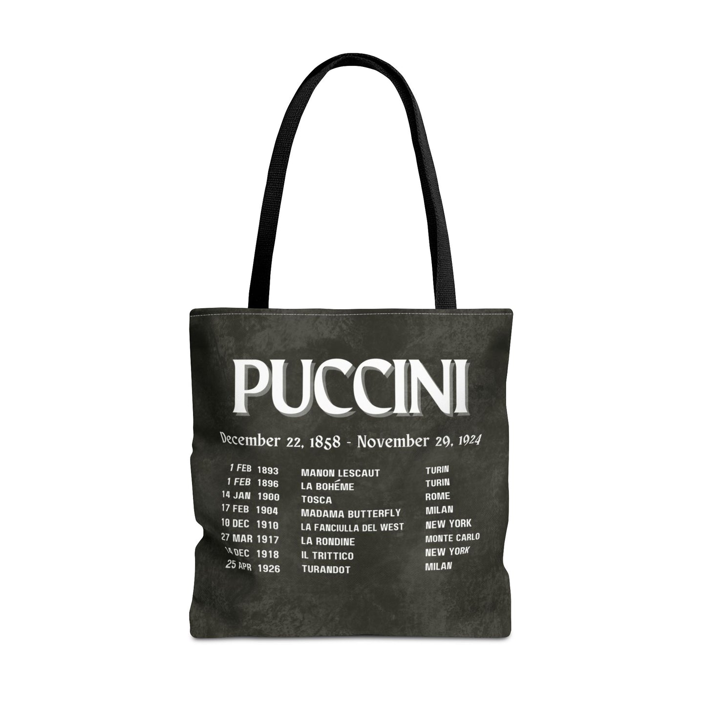 Puccini Opera Premiers Tote Bag