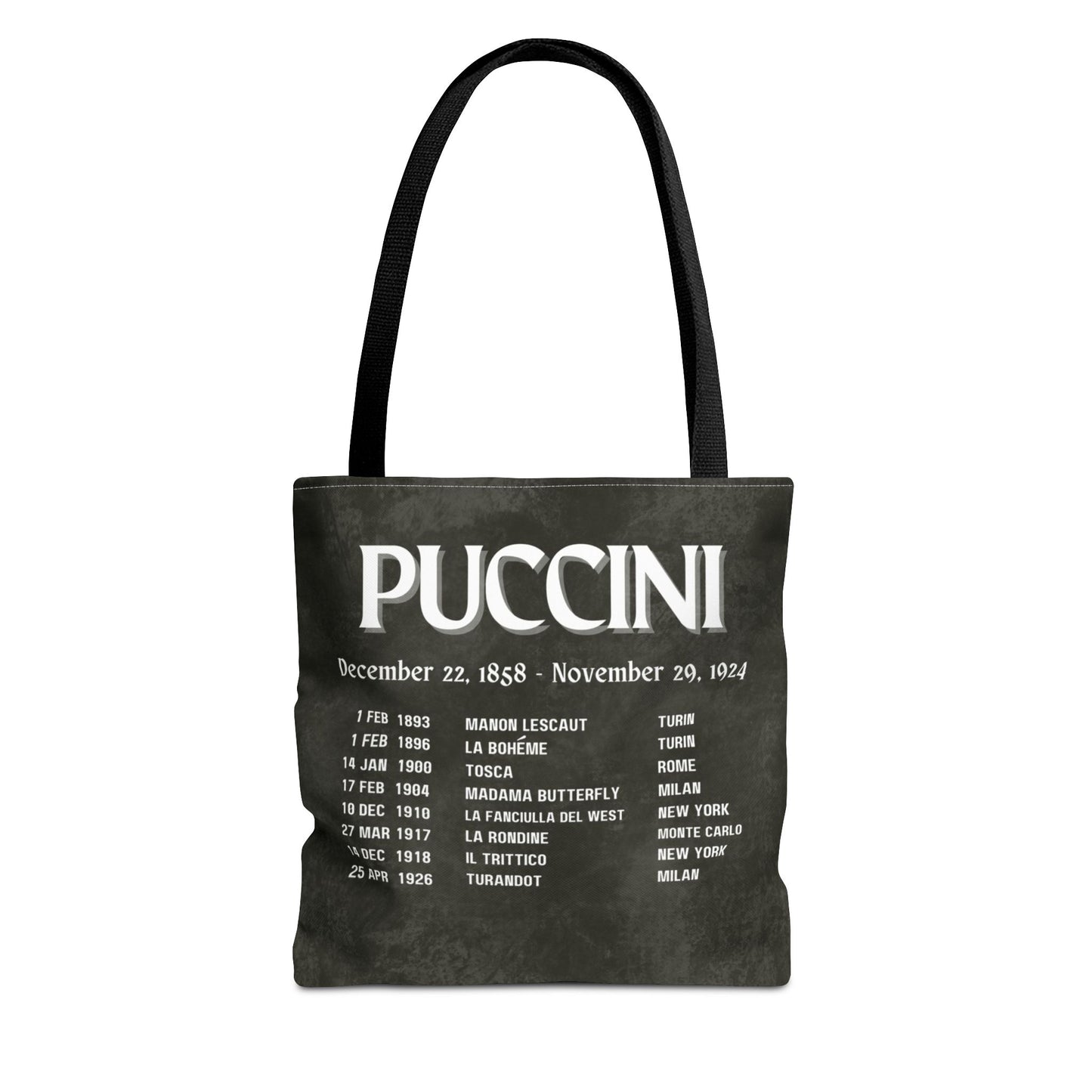 Puccini Opera Premiers Tote Bag