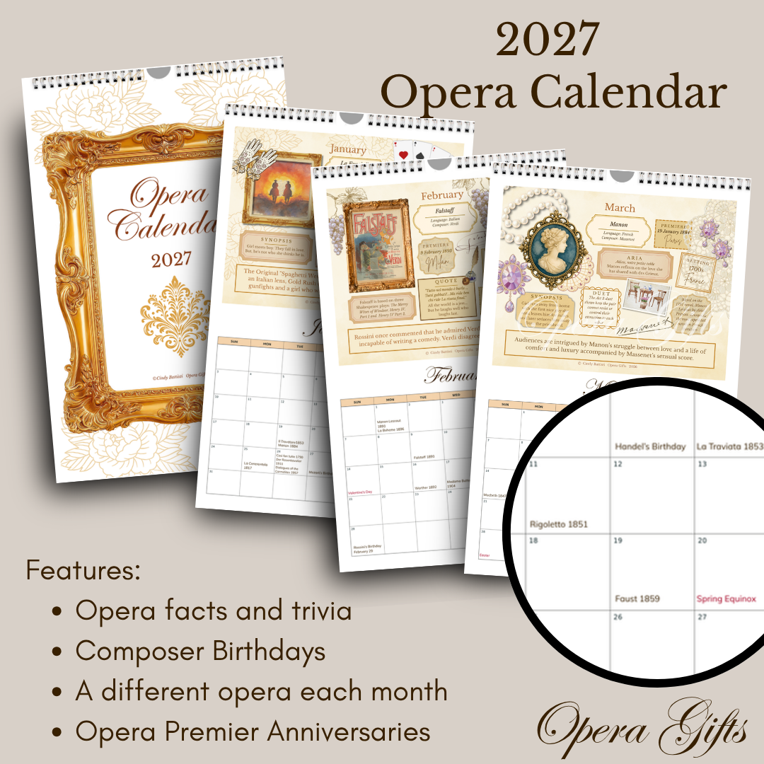 2027 Opera Wall Calendar