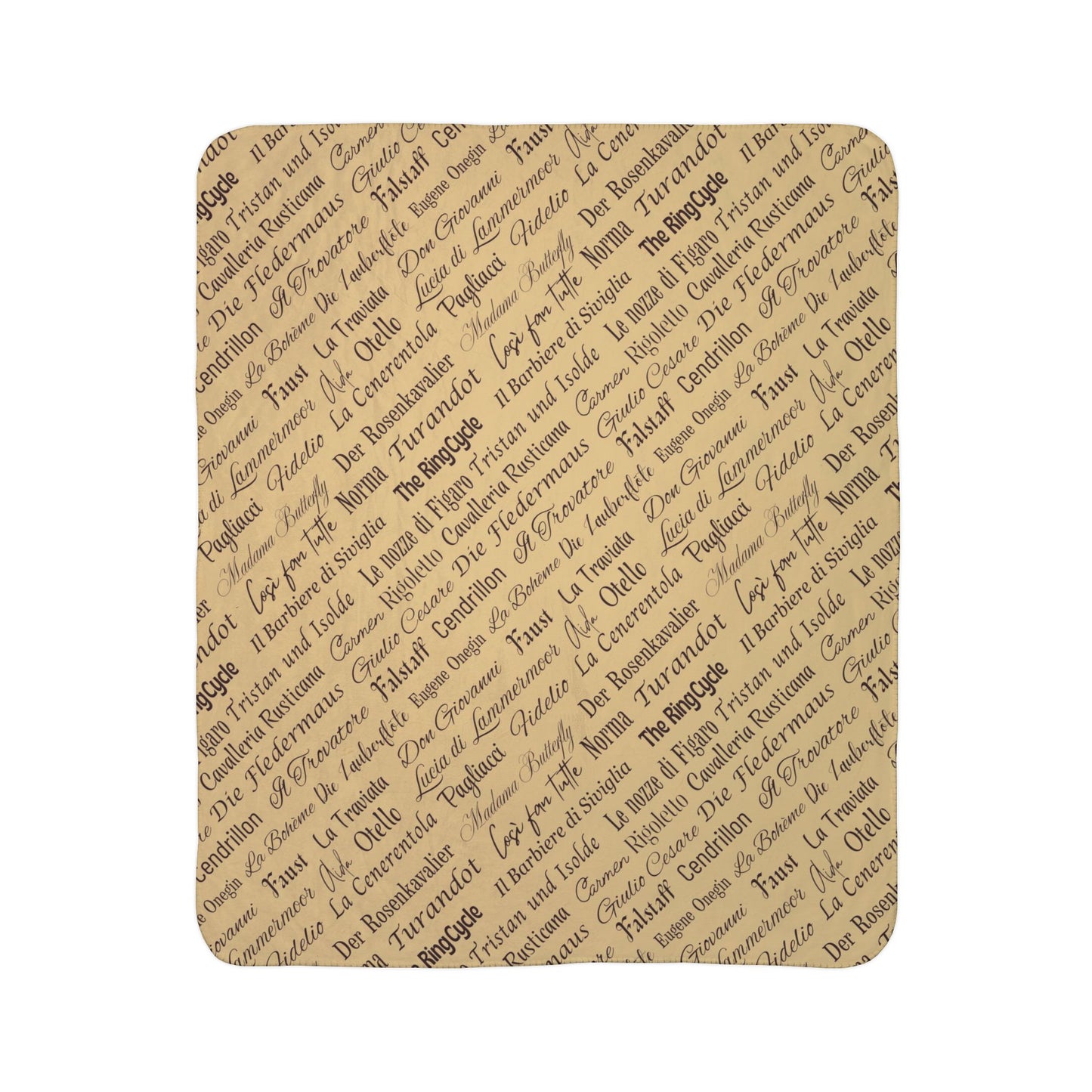 Opera Titles Fleece Sherpa Blanket