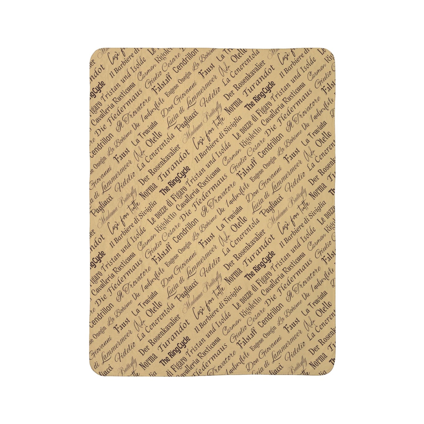 Opera Titles Fleece Sherpa Blanket