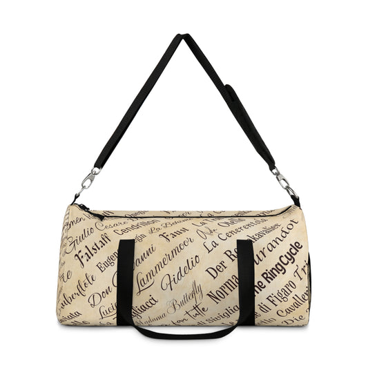 Opera Titles Duffel Bag