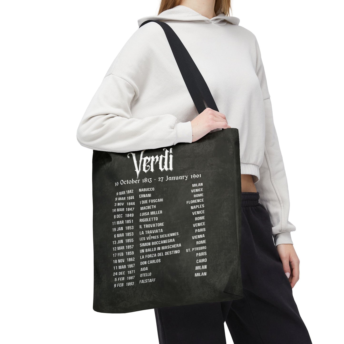 Verdi Opera Premiers Tote Bag