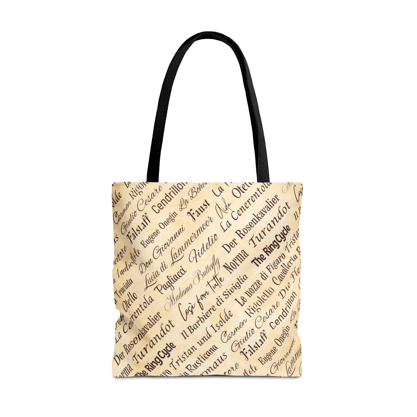 Opera Titles Tote Bag