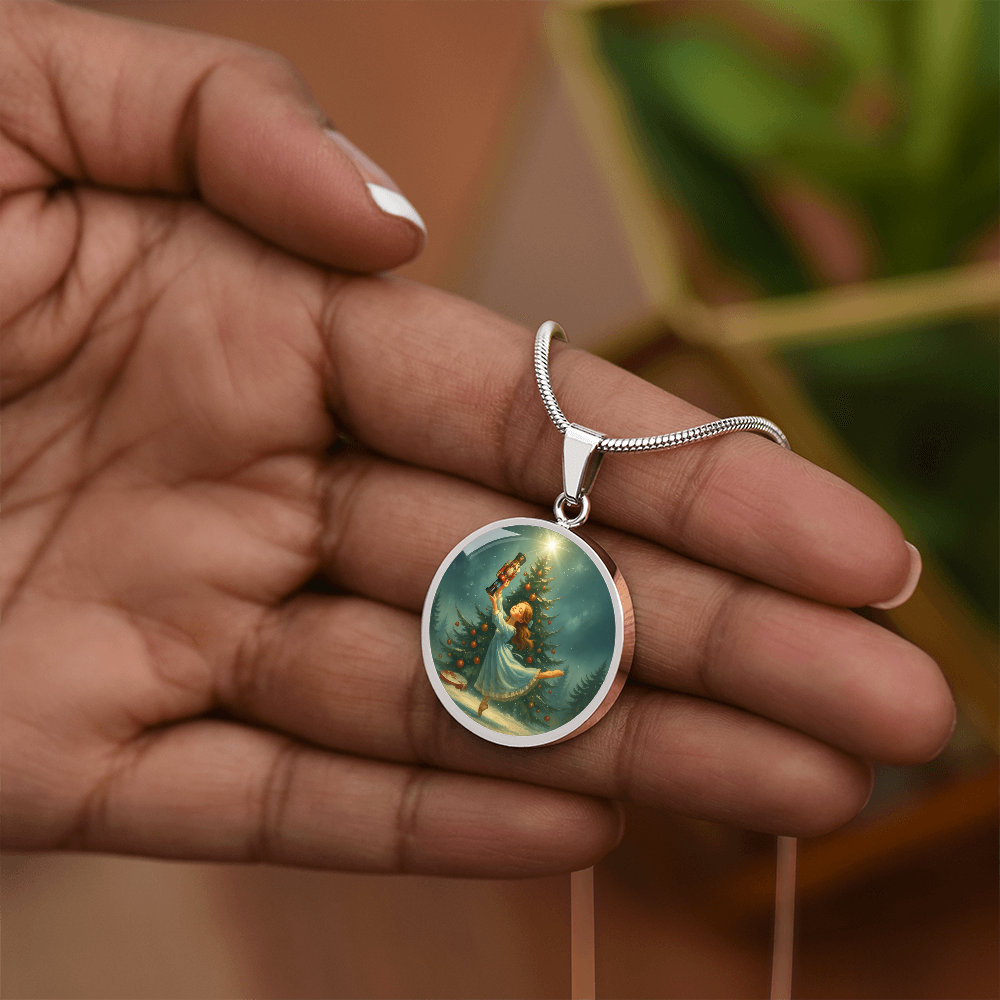 Silver finish Clara Necklace  in hand