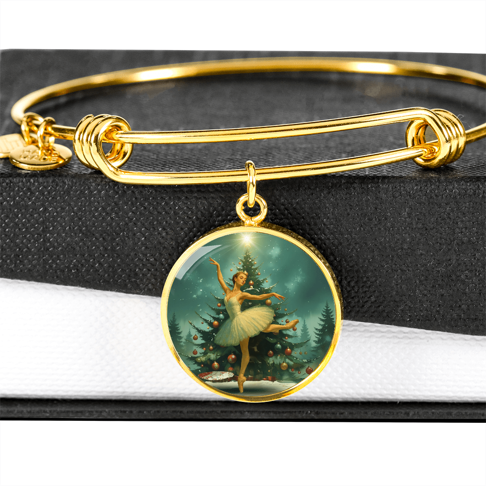 Nutcracker Prima Ballerina Bracelet on box - gold