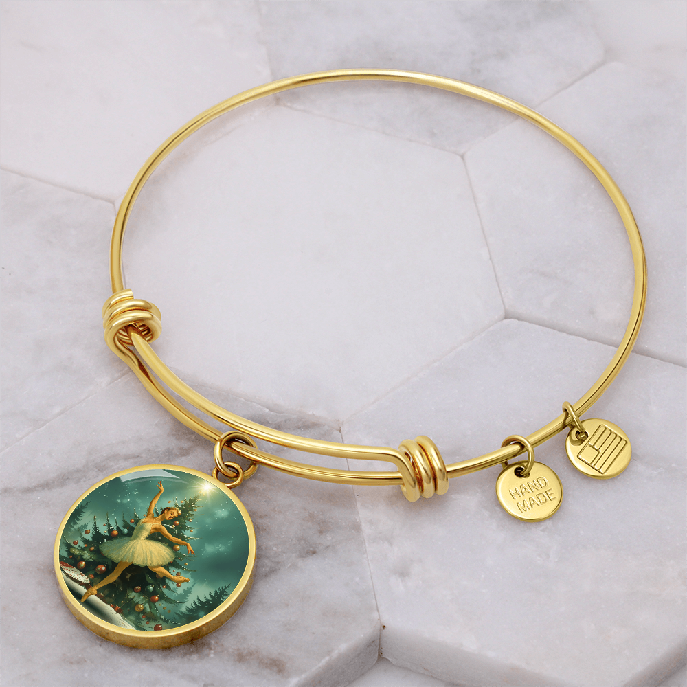 Nutcracker Prima Ballerina Bracelet full view - gold
