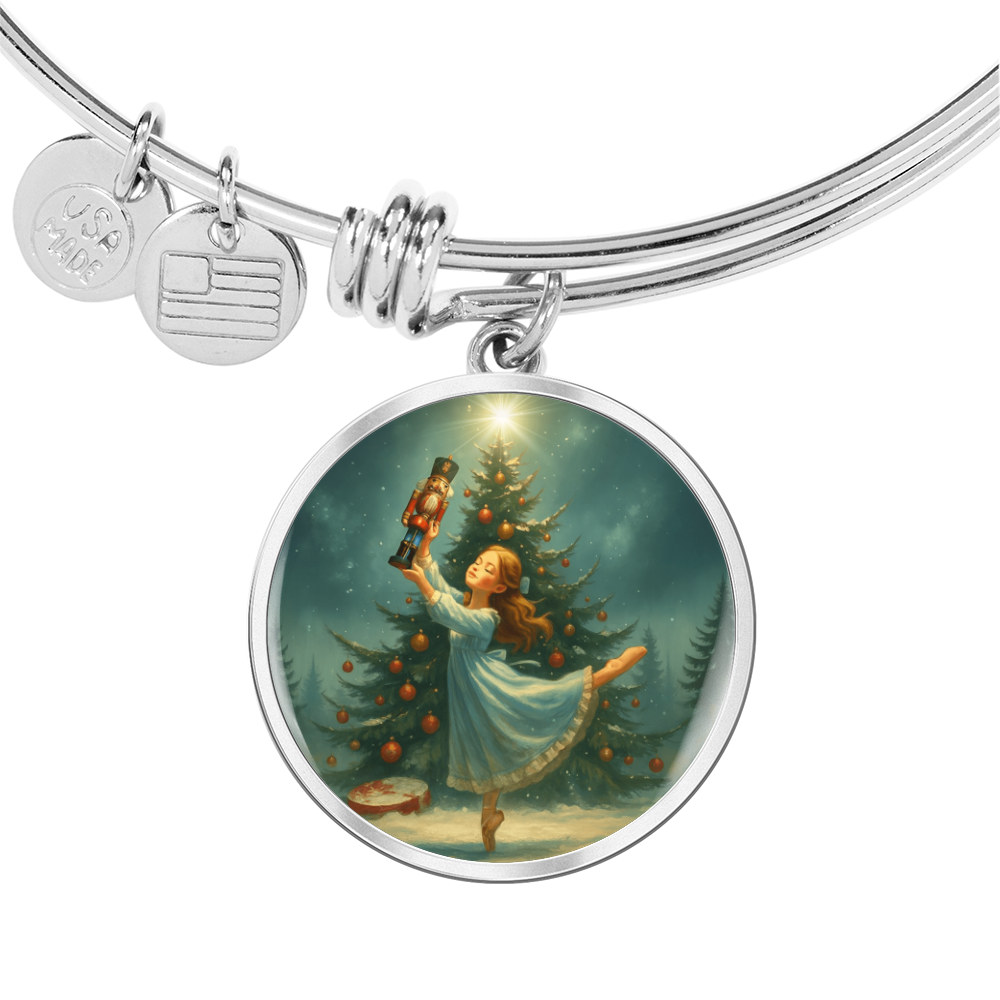 Clara and Nutcracker Bracelet detail - silver