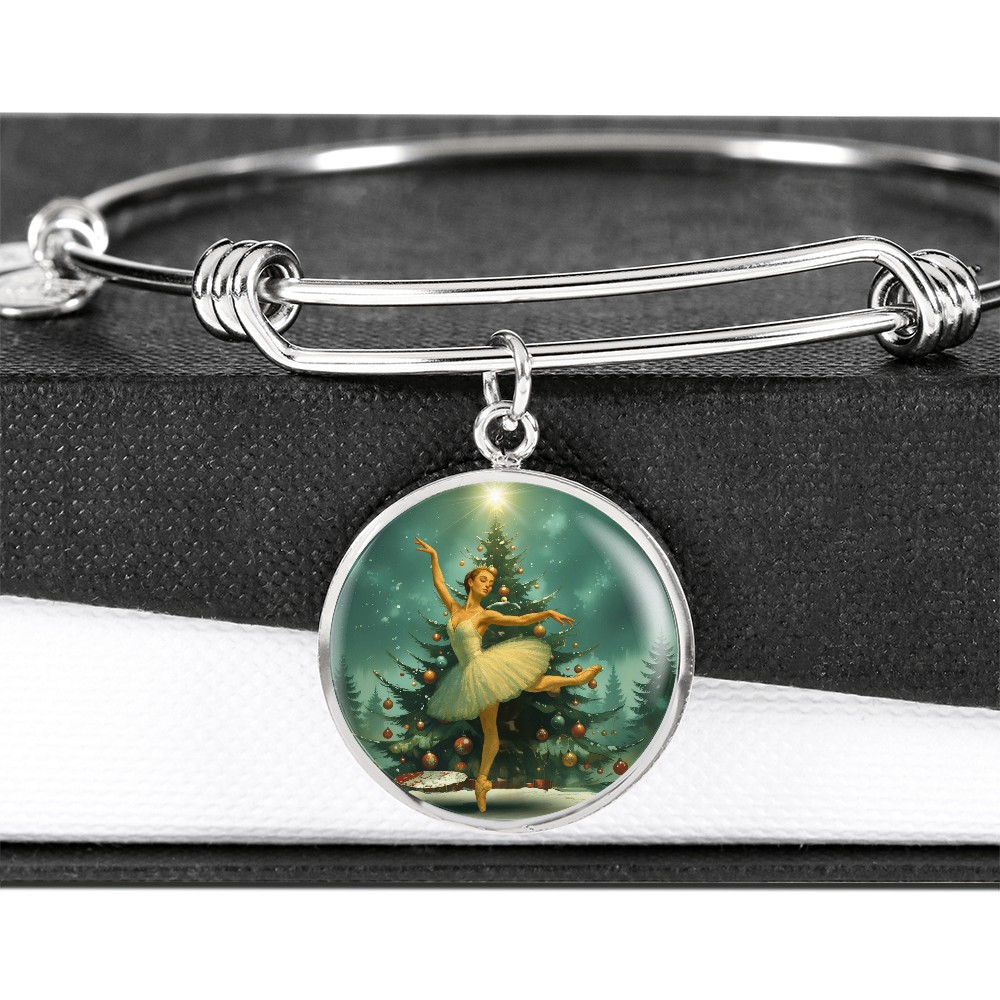 Nutcracker Prima Ballerina Bracelet on box - silver