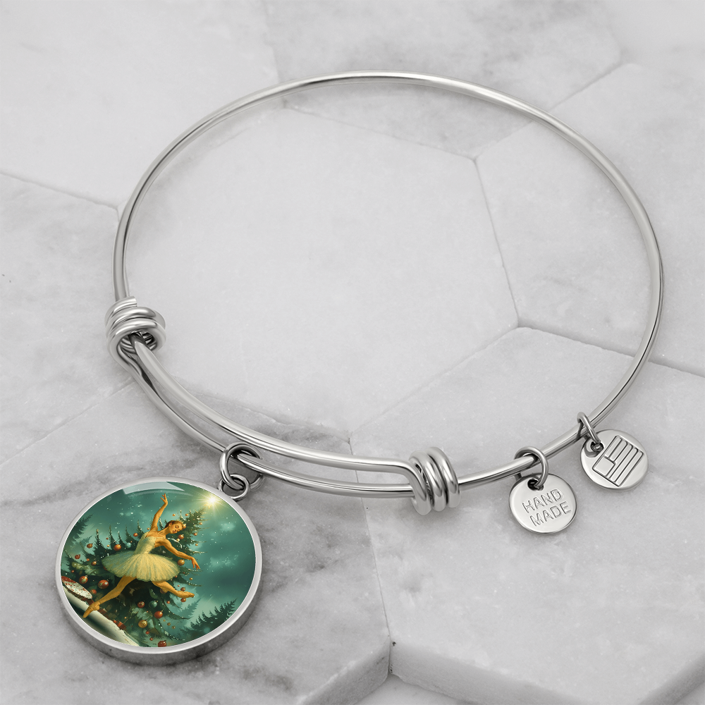 Nutcracker Prima Ballerina Bracelet full view - silver