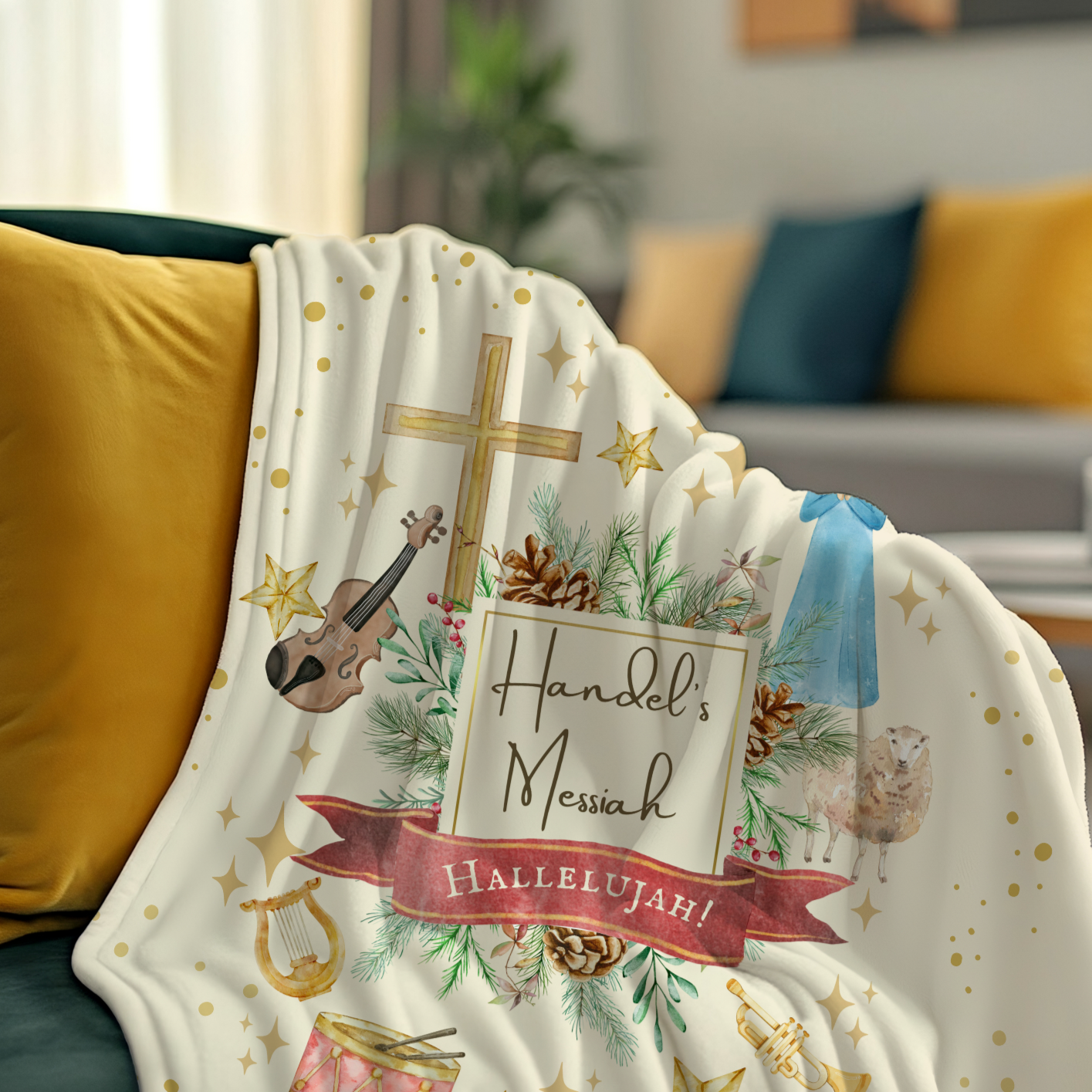 Handel's Messiah Fleece Sherpa Blanket